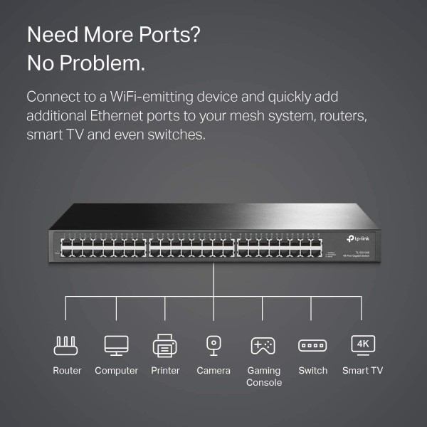 TP-Link TL-SG1048 48-Port Gigabit 10/100/1000 Rackmount