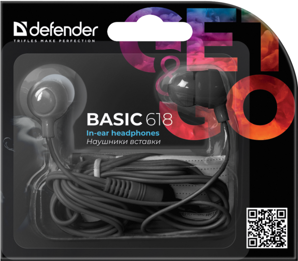 Defender Basic 618, In-ear headphones, black