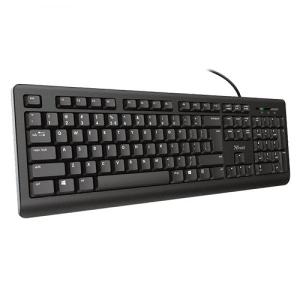 Trust Primo Full-size keyboard with silent keys and spill-resistant...