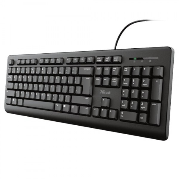 Trust Primo Full-size keyboard with silent keys and spill-resistant...