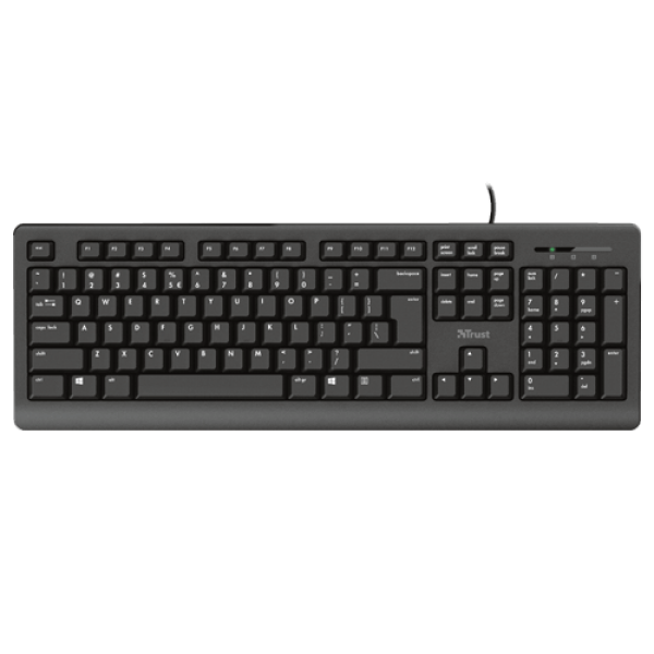 Trust Primo Full-size keyboard with silent keys and spill-resistant...