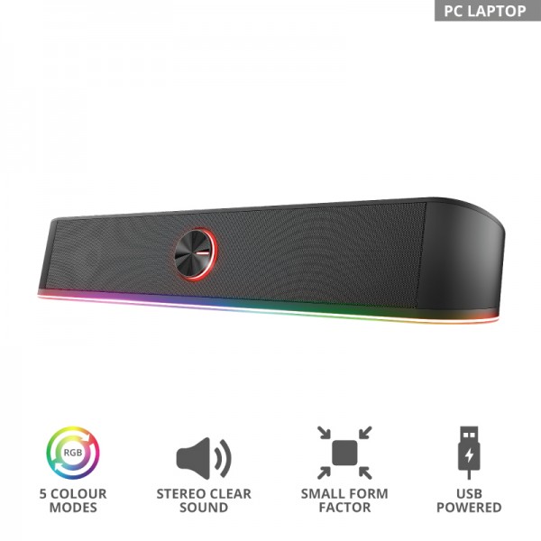 Trust Gaming GXT 619 Thorne RGB Illuminated Soundbar