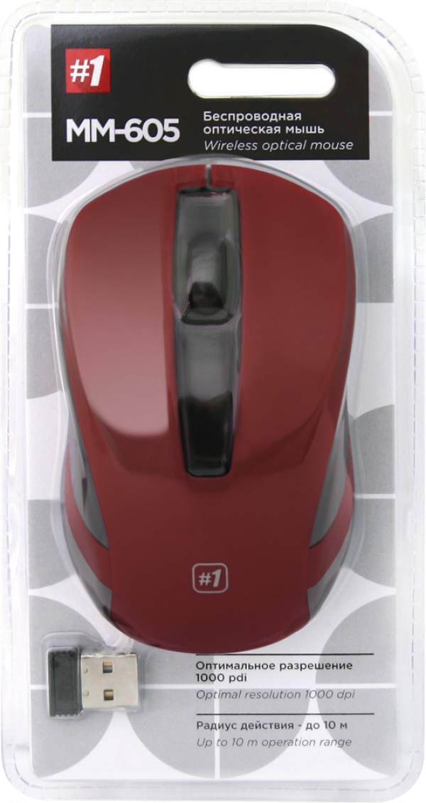 Defender MM-605 Wireless optical mouse red